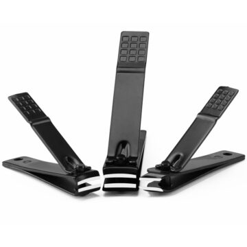 2 Style Clippers Black Stainless Steel Nail Clipper