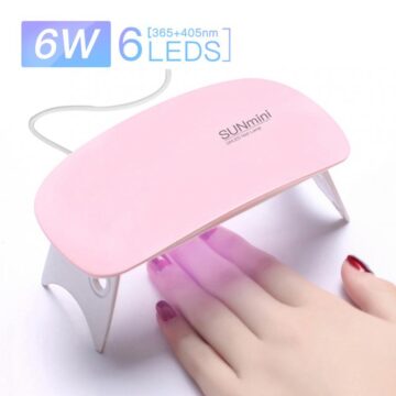 6W Mini Nail Lamp Pink White Nail Dryer Machine