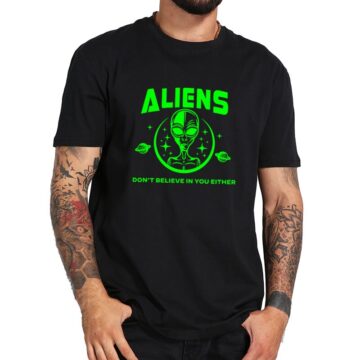 Funny Humor Aliens 100% Cotton T-shirt