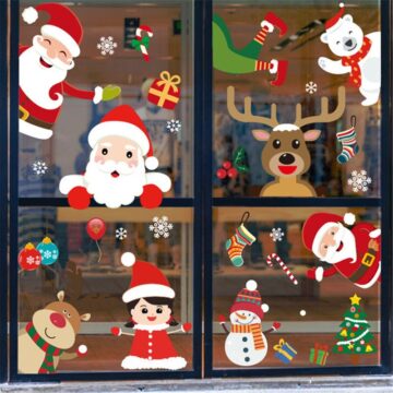 Merry Christmas Snowflake Wall Window Stickers